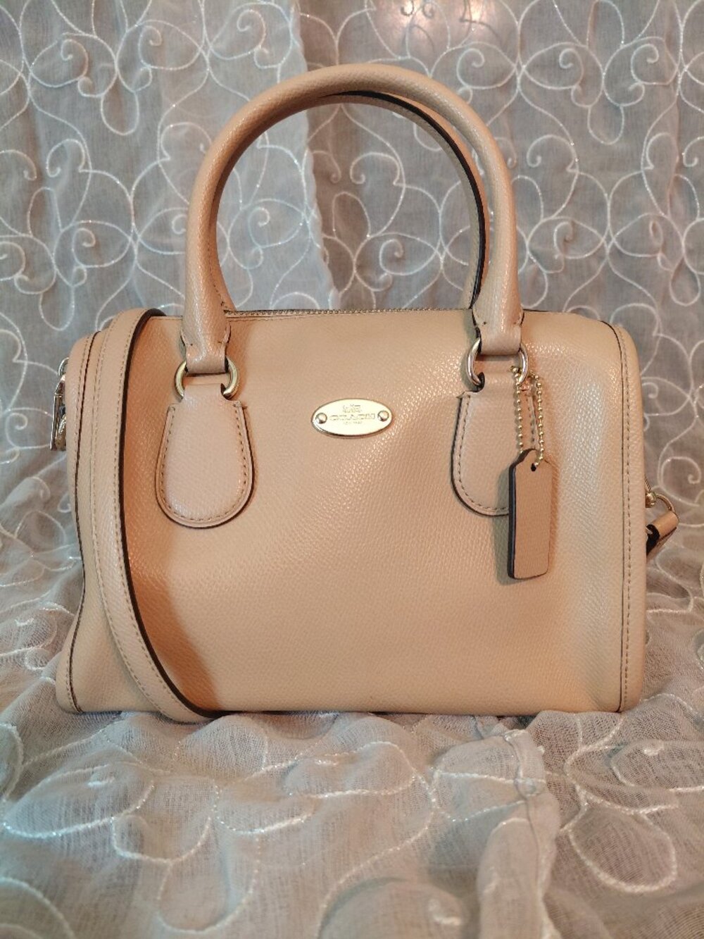 Coach 2015 Mini Bennett Beige Leather